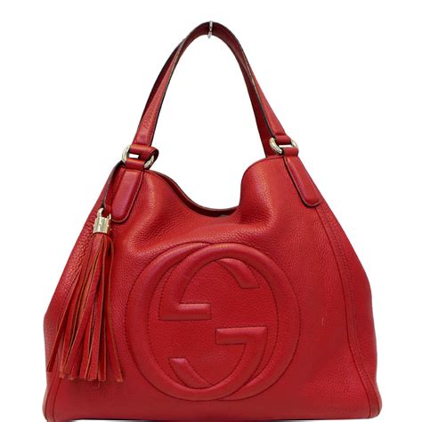 gucci soho red tote|Gucci soho tote bag medium.